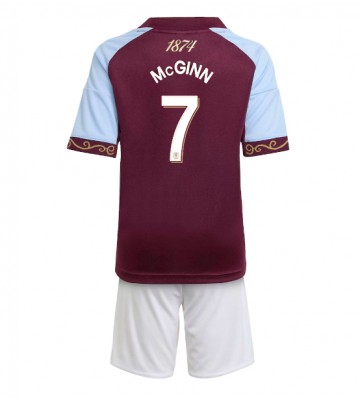 Aston Villa John McGinn #7 Hemmaställ Barn 2025-26 Kortärmad (+ Korta byxor)